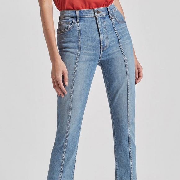 Current/Elliott Denim - Current/Elliott Seamed High Waist Ankle Cut Jeans